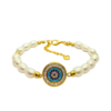Kristal Nazar Charm İnci Bileklik