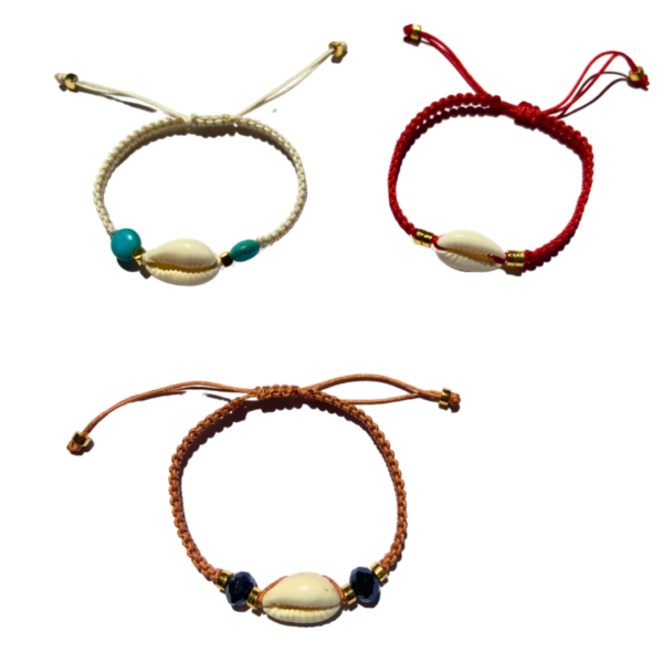 Deniz Kabukları Makrome Bileklik Set